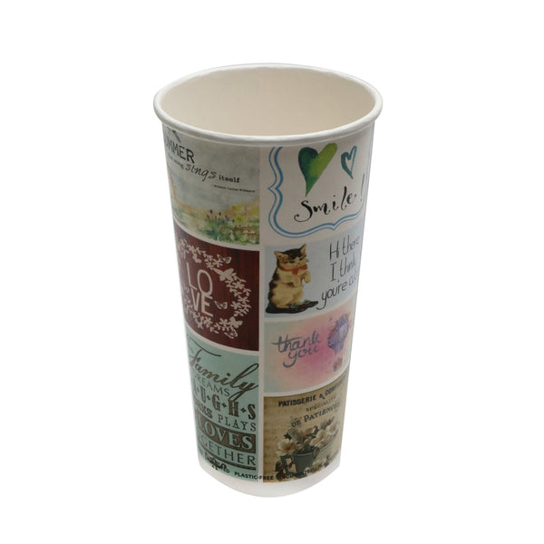 Kartonkituoppi omalla painatuksella 590ml, Ø90mm